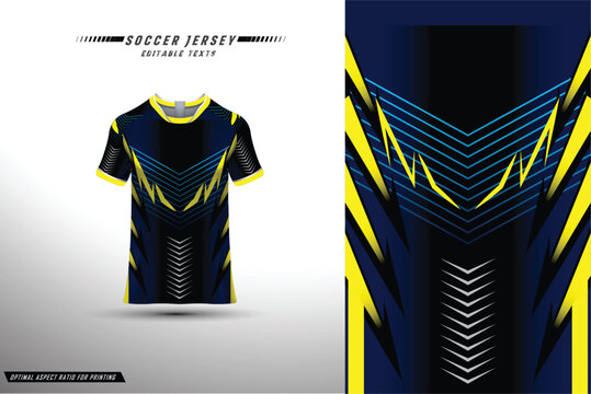 t-shirt sport design template, Soccer jersey mockup for football club. uniform front and back view.