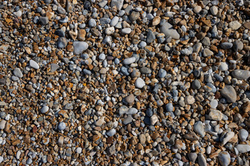 Colorful sea pebbles and rocks for natural background