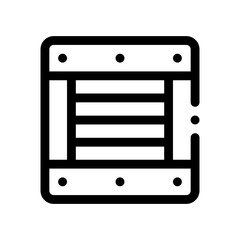 wooden box line icon
