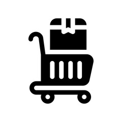shopping cart glyph icon
