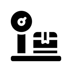 Fototapeta premium weight glyph icon