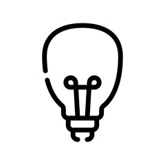 light bulb line icon