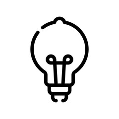 light bulb line icon