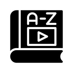 video tutorial glyph icon