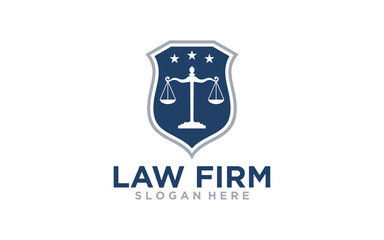 Justice Law firm Logo design template	
