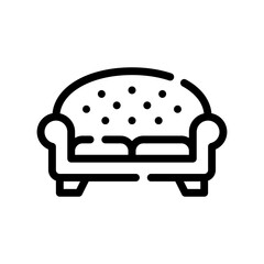 sofa line icon