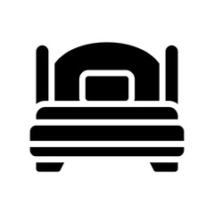 Obraz premium bed glyph icon