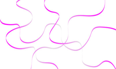 Abstract background with wavy curve lines. Luxury colorful zigzag ribbon wave random chaotic on transparent background.