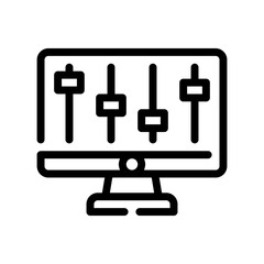 audio mix line icon