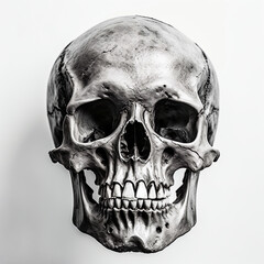 Obraz premium human skull on black. Generative Ai