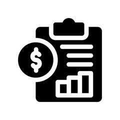 business plan glyph icon