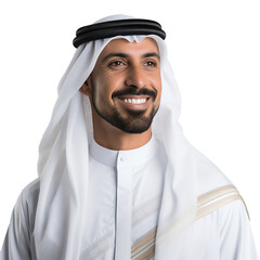 Arabian person on transparent background, ai technology