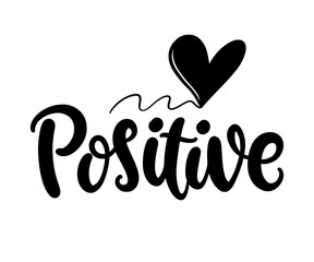 Positive inspirational modern brush lettering