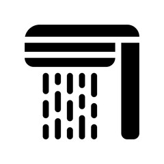 shower glyph icon