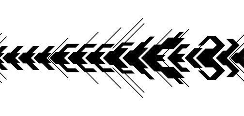 Estores personalizados crianças com sua foto Cyber abstract pattern. Digital neo tribal style.