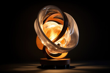 Luminescent Reverie: The Abstract Symphony of an Otherworldly Lamp