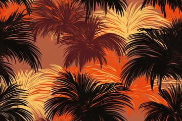 Fototapeta na wymiar Palms latin american seamless pattern