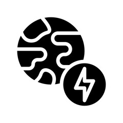 save energy glyph icon
