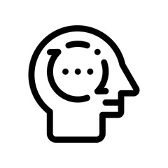 rumination line icon