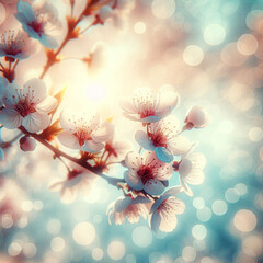 Fototapeta na wymiar Graphic material of cherry blossoms that feels like spring　春を感じる桜のグラフィック素材