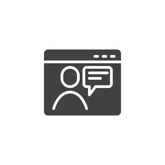 E-learning training vector icon