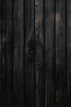 Black wood timber board use for background, poster, banner, brochure, social media design