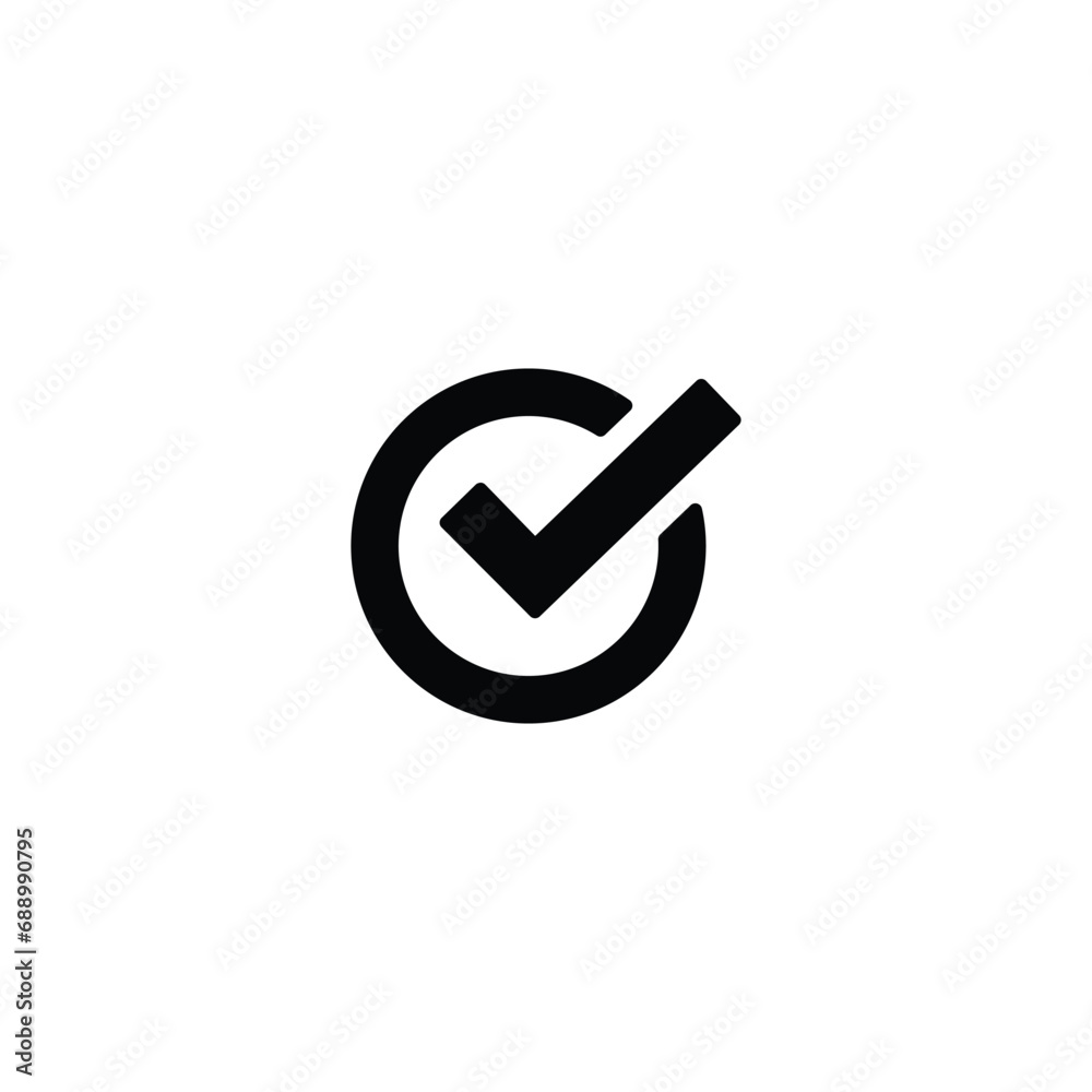 Poster check mark icon, check mark sign vector for web site computer and mobile app