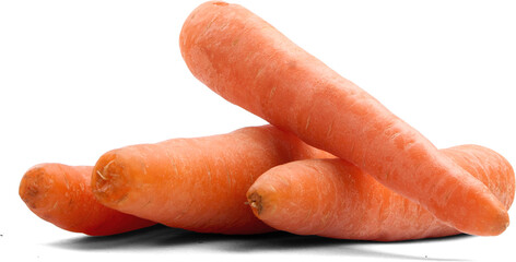 Carrots are a super food that provides invaluable health benefits through beta carotene and insoluble fiber. - obrazy, fototapety, plakaty