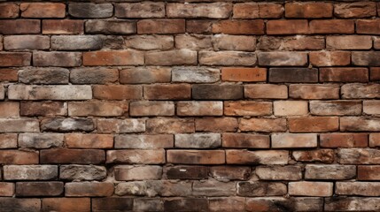 Old vintage red brick wall with shade of spot light texture background