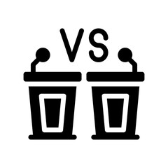 debate glyph icon