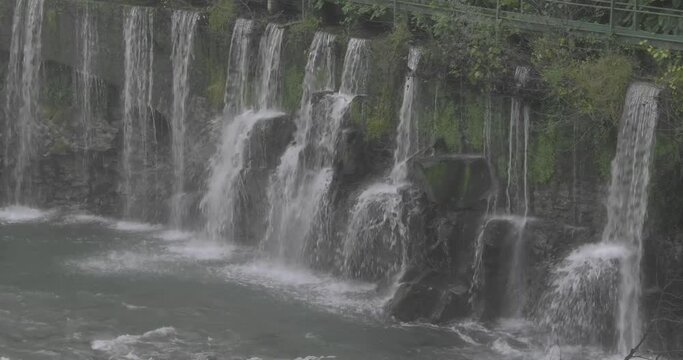 river and waterfall. on Via Francigena tourist route.in bagnone