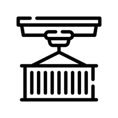 crane line icon