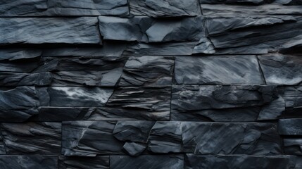 Dark grey or black slate stone texture background. AI generated image