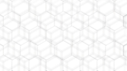 Abstract white geometric hexagon with futuristic technology digital hi-tech concept background. Vector illustration