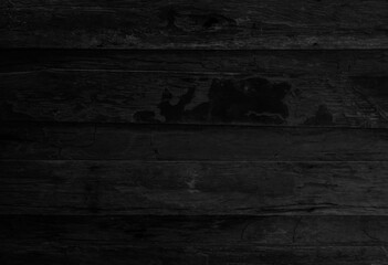Black vintage painted wooden boards wall antique old style background. Grunge dark old wood texture...