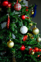 Fototapeta na wymiar Christmas decoration Colorful Items.