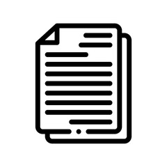 documents line icon