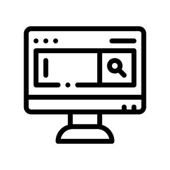 search engine marketing line icon
