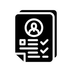 job hunting glyph icon