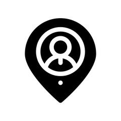 meeting point glyph icon