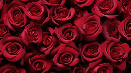 textured background wallpaper of many red roses for love, valentines day, mothers day or marriage wedding