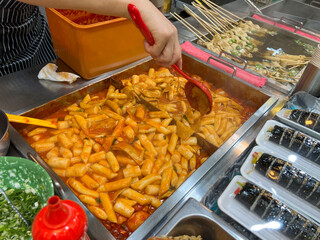 Korean traditional street food. Tteokbokki