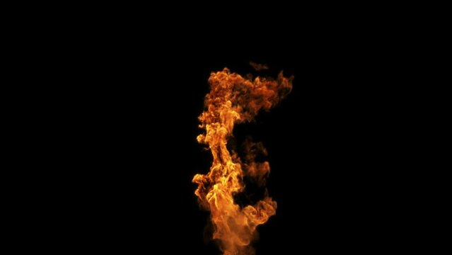 Fire Animation on back ground. Overlay perfect for compositing into your shots. Simply drop it in and change its blending mode to screen or add. 3D Illustration
