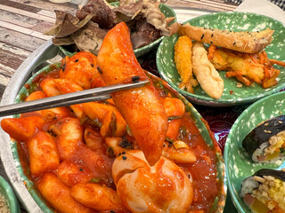 Korean traditional street food. Tteokbokki
