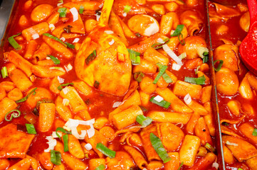 Korean traditional street food. Tteokbokki