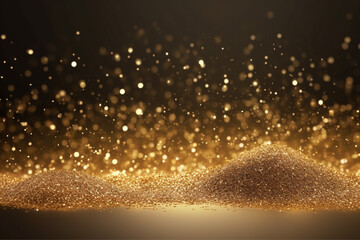 Gold Sparkling with glitter background