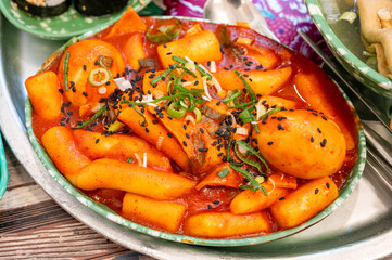 Korean traditional street food. Tteokbokki