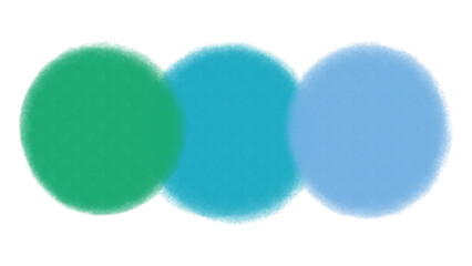 三つのふわっとした丸の絵