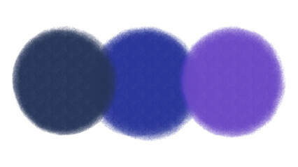 三つのふわっとした丸の絵