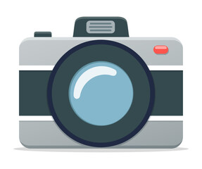 colored camera flat design isolated